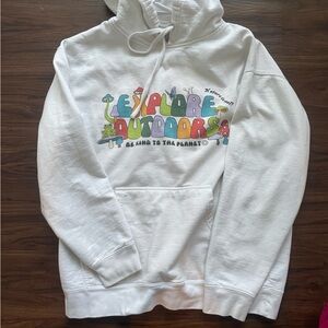 Explore Outdoors White Hoodie